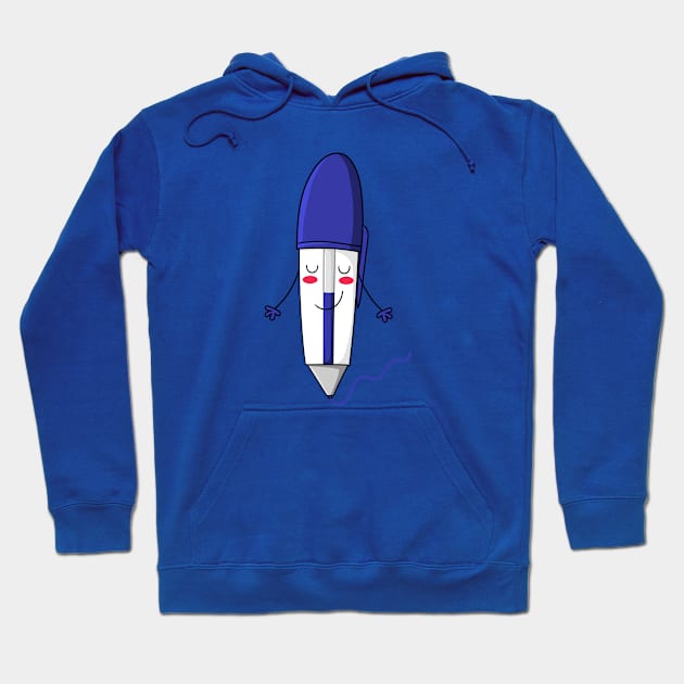 Blue pen Hoodie by JoanaJuheLaju1